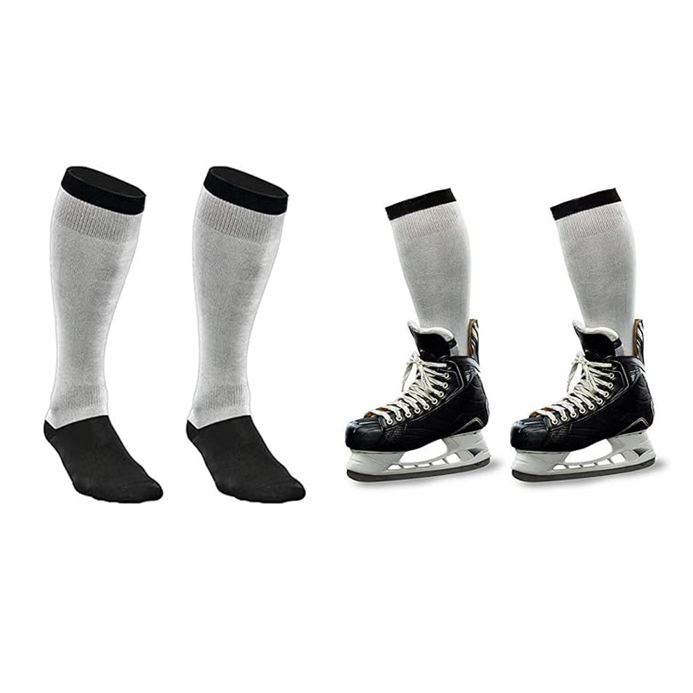 Hockey cut-resistant socks, logo customization available.
